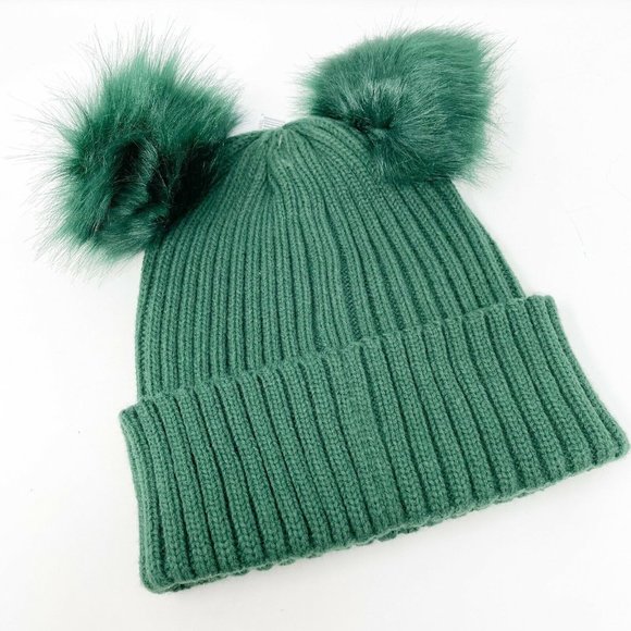 Disney Green Knit Beanie with Pom Poms - Picture 5 of 7